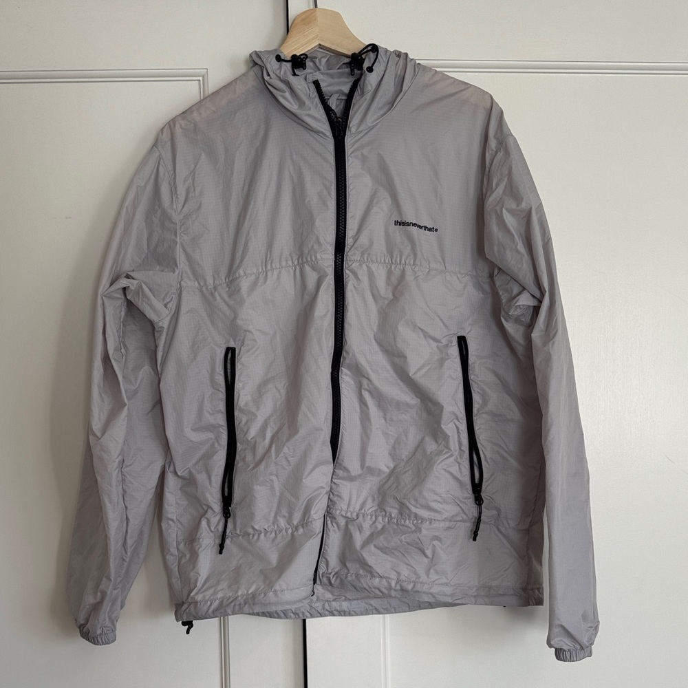 Men's thisisneverthat Windbreaker Jacket in Light Gray